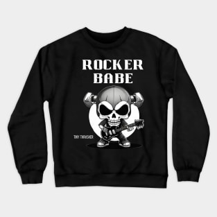 Heavy Metal Rocker Babe Crewneck Sweatshirt